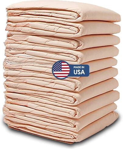 Wave - Ultra Heavy Absorbency Underpads, 24" x 30" Quilted Fluff and Polymer Disposable Underpad, 50 Per Case, Great Protection as Bed Pads and Pee Pads, Made in The USA in Kuwait