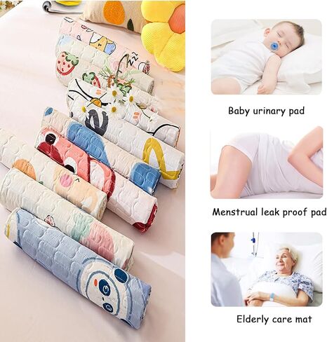 بطانات قفص خنزير غينيا من WEWAYKGJ، 4 قطع من سجادات فراش الأرانب، وسادات تبول مضادة للماء للحيوانات الأليفة الصغيرة، ناعمة غير قابلة للانزلاق وقابلة للغسل لجرو القطط شينشيلا (15.6 × 23.5 بوصة) in Kuwait