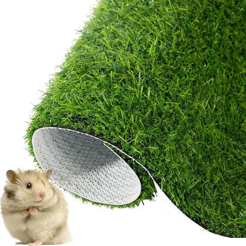 قطعتان من وسادات تبول خنزير غينيا من العشب الاصطناعي من أولوك - 15.7 × 23.6 بوصة، سجادة عشبية وهمية للتدريب على المرحاض، استبدال العشب الاصطناعي للجرو والأرانب والهامستر والأرانب والجربوع والحيوانات الصغيرة الأخرى in Kuwait