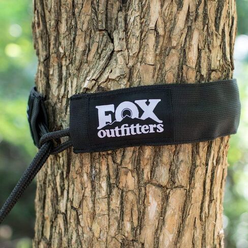 أرجوحة تخييم مزدوجة من Fox Outfitters Neolite - أرجوحة مظلات نايلون محمولة خفيفة الوزن لحقائب الظهر والسفر والشاطئ والفناء. تتضمن أشرطة الأرجوحة وحلقات تسلق الفولاذ (كاكي/أخضر زيتوني) in Kuwait