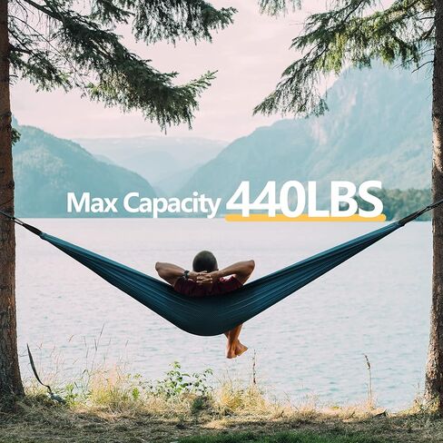 Covacure Camping Hammock - Lightweight Portable Hammocks with 2 Tree Straps, Outdoor Hammock for Indoor, Hiking, Camping, Backpacking, Travel, Garden, Beach in Kuwait