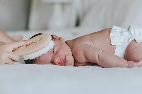 fephas Baby Hair Brush and Comb – 3pcs Wooden Baby Brush Set for Newborns – Hair Brush Set with Natural Soft Goat Bristles/Wooden Bristles and Comb – Lovely Baby Registry Items and in Kuwait