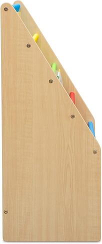 Delta Children Sling Rack Bookshelf for Kids - Easy-to-Reach Storage for Magazines or Coloring Books - Ideal for Playrooms & Homeschooling - Greenguard Gold Certified, White/Pink in Saudi Arabia