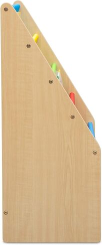 Delta Children Sling Rack Bookshelf for Kids - Easy-to-Reach Storage for Magazines or Coloring Books - Ideal for Playrooms & Homeschooling - Greenguard Gold Certified, White/Pink in Saudi Arabia