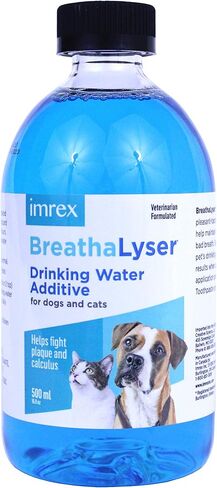 BREATHALYSER imrex Pet Breath Freshener and Dental Care Water Additive for Dogs and Cats | 500 ml in Saudi Arabia