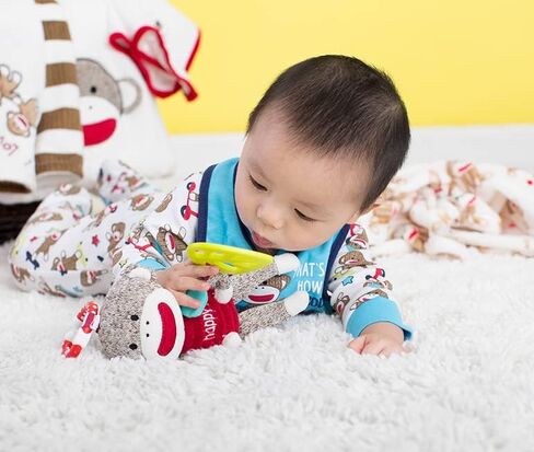 Baby Starters Plush Horse 14 inch Activity Toy with Crinkle, Rattle, Teether and Travel Hook, My First Rodeo, Brown, Western Ranch Pony in Saudi Arabia