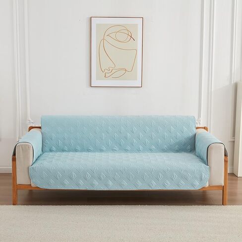 Qubjus Recliner Chair Cover Revesible Couch Cover Washable Sofa Slipcover with Pockets and Elastic Straps Furniture Protector for Dogs Pets Kids(Orange, Recliner) in Kuwait