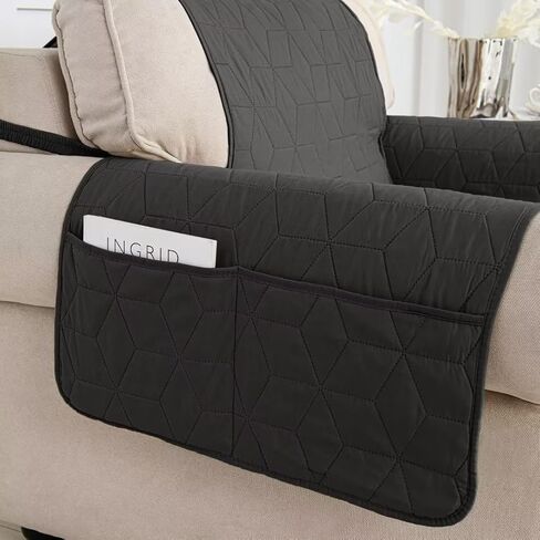 غطاء أريكة Victree غير قابل للانزلاق للأريكة، غطاء منزلق للأريكة مقاوم للماء، 3 وسائد لحماية أثاث الأريكة مع جيب وأشرطة مطاطية للحيوانات الأليفة والأطفال والقطط والكلاب، 68 بوصة/أريكة، بيج in Kuwait