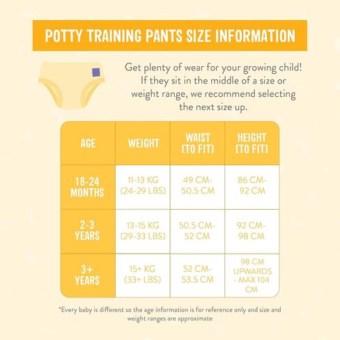 Bambino mio, Potty Training Underwear for Girls and Boys, 3+ Years, 5 Pack in Kuwait