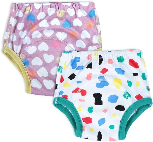 ملابس داخلية للتدريب على الأطفال الصغار من MooMoo، عبوتين من سراويل تدريب النونية الماصة للأولاد والبنات - قطن 2T-6T in Kuwait