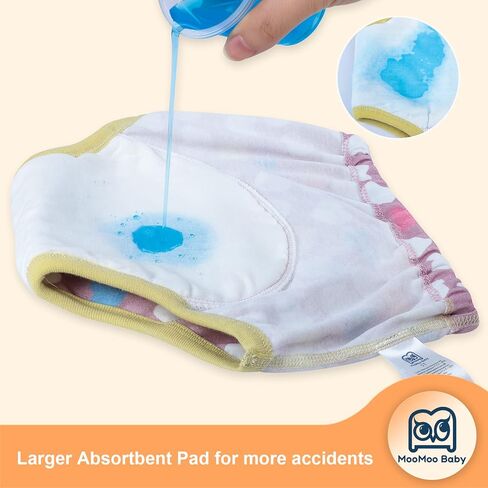 ملابس داخلية للتدريب على الأطفال الصغار من MooMoo، عبوتين من سراويل تدريب النونية الماصة للأولاد والبنات - قطن 2T-6T in Kuwait