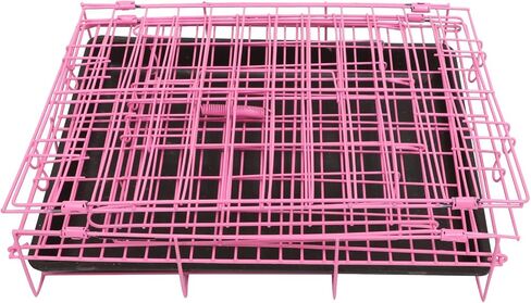 Hemobllo Folding Dog Crate, Metal Wire Dog Kennel with Toilet for Small and Medium Dog Cat Rabbit Indoor Ourdoor (Blue) in Saudi Arabia