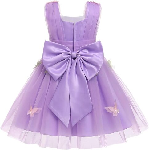 Baby Girl Butterfly Dress Toddler Sleeveless Butterfly Tulle Dresses Birthday Pageant Wedding Party High Low Dresses in Saudi Arabia