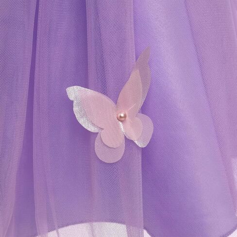 Baby Girl Butterfly Dress Toddler Sleeveless Butterfly Tulle Dresses Birthday Pageant Wedding Party High Low Dresses in Saudi Arabia