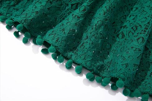 Niyage Backless Toddler Dress Open Back Girls Lace Bow Tie-Back Pom Pom Flutter Sleeves Party Princess Dresses in Saudi Arabia