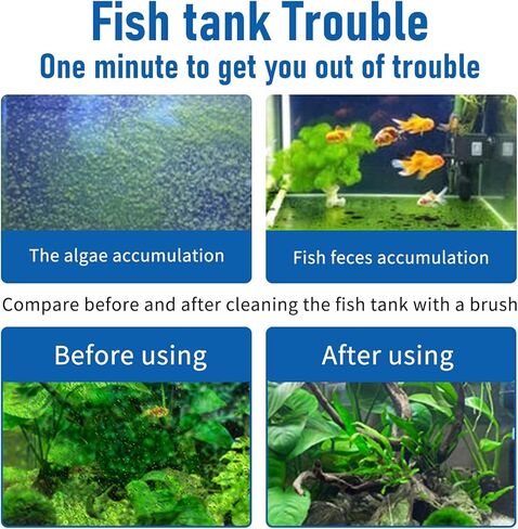 منظف ​​حوض السمك 6 في 1 من Wedoelsim، شباك صيد أداة نظيفة، مشط الحصى، فرشاة خزان الأسماك، مشبك العشب المائي، مكشطة الطحالب in Kuwait