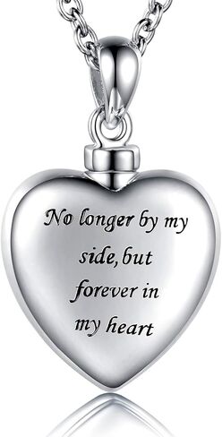 MANBU 925 Sterling Silver Cremation Jewelry for Pet Ash - Memorial Ash Pendant Urn Necklace for Dog Cat Women Remembrance Keepsake Gift for Loss of Loved Furry Friend in Saudi Arabia
