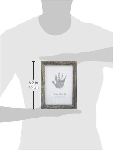 The Grandparent Gift Godmother Godchild Handprint Frame, Grey in Saudi Arabia