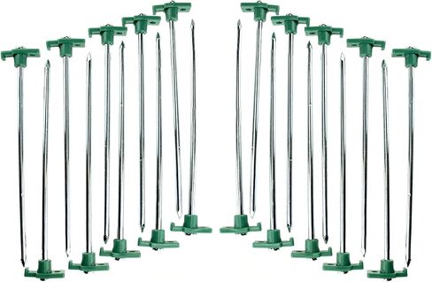 SE Heavy-Duty Metal Tent Pegs Stake Set - 20-Pack, 10.5" Galvanized Steel Pegs for Secure Anchoring in Various Terrains - 9NRC10-20 in Saudi Arabia