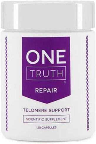 مكمل One Truth لإطالة التيلومير المضاد للشيخوخة - تعزيز التيلوميراز مع الكركمين، إل-كارنوزين، سيليبين، الجلوتاثيون، استراغالوس، مستخلص الفلفل الأسود، فيتامين د - نباتي خالي من الغلوتين in Kuwait