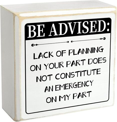 Pigort If I Manage to Survive Wood Box Sign with Saying Desk Decor 4 x 4 Inch Funny Office Box Sign Wood Plaque Block Sign Rustic Home Office Decor Coworker Gift (HOT PINK) in Kuwait