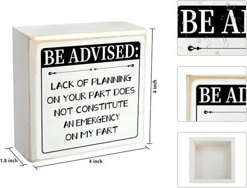 Pigort If I Manage to Survive Wood Box Sign with Saying Desk Decor 4 x 4 Inch Funny Office Box Sign Wood Plaque Block Sign Rustic Home Office Decor Coworker Gift (HOT PINK) in Kuwait