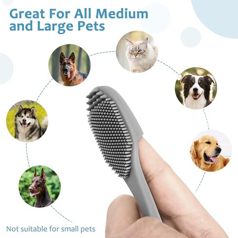 فرشاة أسنان كيشار للكلاب، مجموعة تنظيف أسنان الكلاب مع السيليكون الآمن غذائيًا، تحافظ على فم الكلب نظيفًا وتقلل من أمراض اللثة، مجموعة العناية بالأسنان واللثة للكلاب والقطط والحيوانات الأليفة (عبوة من 3 قطع) in Kuwait