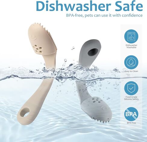 فرشاة أسنان كيشار للكلاب، مجموعة تنظيف أسنان الكلاب مع السيليكون الآمن غذائيًا، تحافظ على فم الكلب نظيفًا وتقلل من أمراض اللثة، مجموعة العناية بالأسنان واللثة للكلاب والقطط والحيوانات الأليفة (عبوة من 3 قطع) in Kuwait