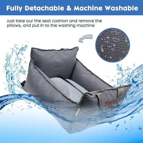 Dog Car Seat for Small Dogs Detachable and Washable Dog Booster Seats with Non-Slip Bottom Portable Dog Car Travel Carrier Bed in Kuwait