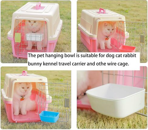 AMZSYLV 6 Pack Rabbit Feeder Waterer Chicken Guinea Pig Cage Food Water Bowl Hanging Watering Container Feeding Dish Coop Cup Treats Drinker for Pigeon Dove Puppy Cat Bird Bath Basin Hamster Bed in Kuwait
