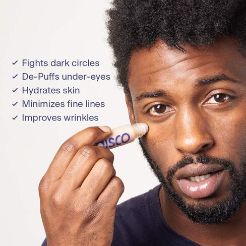 قلم ديسكو للعين للرجال، مضاد للشيخوخة والإصلاح، للانتفاخ والهالات السوداء، طبيعي بالكامل وخالي من البارابين، 10 مل in Kuwait