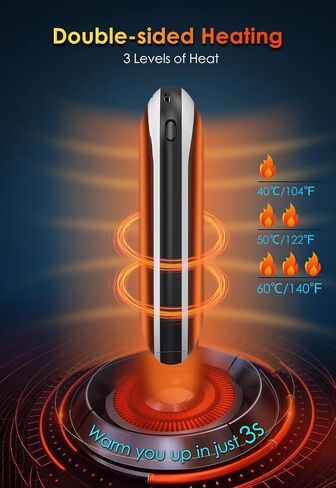 Hand Warmers Rechargeable, 10000mAh Electric Hand Warmer, Reusable Portable Pocket USB Handwarmers with 15 Hours Double-Sided Heating for Women Men Outdoor Camping Skiing in Saudi Arabia