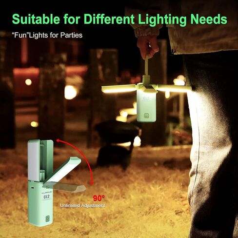 KLARUS CL2 Camping Light,750 Lumen 10400mAh Rechargeable Camping Lantern with Freefolding Panels,7 Light Modes Tent Lights for Camping, Hurricane Emergency,Hiking,Inlude Carabiner,Pouch,Cable in Kuwait