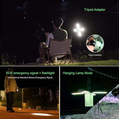 KLARUS CL2 Camping Light,750 Lumen 10400mAh Rechargeable Camping Lantern with Freefolding Panels,7 Light Modes Tent Lights for Camping, Hurricane Emergency,Hiking,Inlude Carabiner,Pouch,Cable in Kuwait