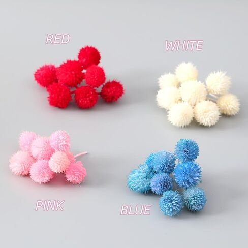 رؤوس زهور الفراولة المجففة الصغيرة - 70 ~ 80 قطعة من زهور الأقحوان المجففة، زهور جافة DIY لديكور الزفاف، ديكور الحفلات المنزلية والزهور الصغيرة للحرف اليدوية (متعددة الألوان) in Kuwait