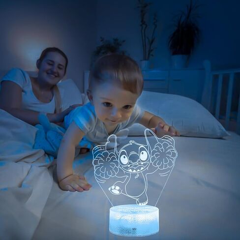Stitch light Stitch Gifts for Girls: Stitch Night Light with Remote Control 16 Colors, Stitch Room Decor for Kids, Stitch Stuff Birthday Party Decorations Festival Christmas Gifts for Family Friends in Kuwait