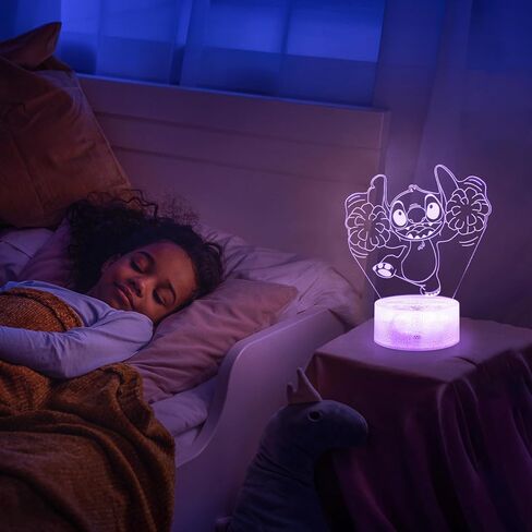 Stitch light Stitch Gifts for Girls: Stitch Night Light with Remote Control 16 Colors, Stitch Room Decor for Kids, Stitch Stuff Birthday Party Decorations Festival Christmas Gifts for Family Friends in Kuwait