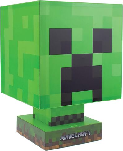 مصباح Paladone Minecraft Green Creeper Icon، 3 مستويات سطوع، ضوء ليلي للأطفال، ديكور غرفة نوم ماينكرافت مرخص رسميًا in Saudi Arabia