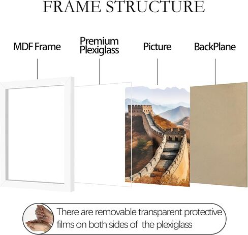 إطار صورة Picrit مقاس 11 × 17، إطار صورة لحفاضات التثبيت على الحائط، أسود in Kuwait
