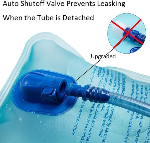 Mothybot 3L 2L 1.5L Hydration Bladder, Upgraded Leak Proof 50OZ/ 70OZ/ 100OZ 3 Liter Water Reservoir for Most Hydration Pack Replacement with Quick Release Insulated Tube & Auto Shut-Off Valve Outdoor in Saudi Arabia
