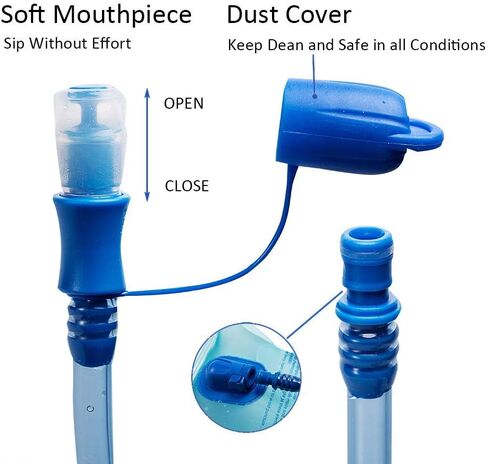 Mothybot 3L 2L 1.5L Hydration Bladder, Upgraded Leak Proof 50OZ/ 70OZ/ 100OZ 3 Liter Water Reservoir for Most Hydration Pack Replacement with Quick Release Insulated Tube & Auto Shut-Off Valve Outdoor in Saudi Arabia