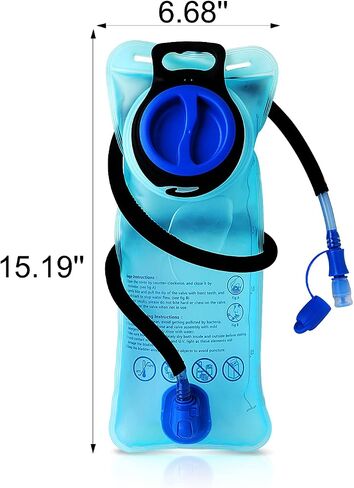 Mothybot 3L 2L 1.5L Hydration Bladder, Upgraded Leak Proof 50OZ/ 70OZ/ 100OZ 3 Liter Water Reservoir for Most Hydration Pack Replacement with Quick Release Insulated Tube & Auto Shut-Off Valve Outdoor in Saudi Arabia