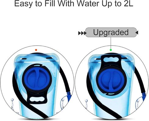 Mothybot 3L 2L 1.5L Hydration Bladder, Upgraded Leak Proof 50OZ/ 70OZ/ 100OZ 3 Liter Water Reservoir for Most Hydration Pack Replacement with Quick Release Insulated Tube & Auto Shut-Off Valve Outdoor in Saudi Arabia