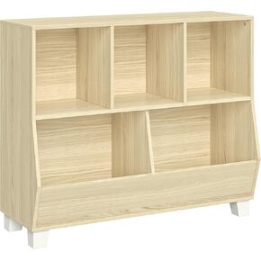 منظم ألعاب RiverRidge Light Woodgrain Kids Catch-All متعدد المكعبات مقاس 35 بوصة، 35 بوصة