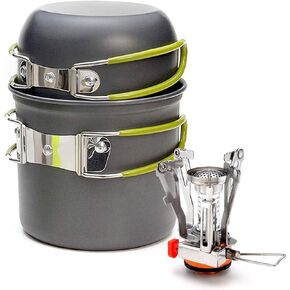 أدوات طهي للتخييم من ELK للتخييم في الهواء الطلق والمشي لمسافات طويلة وحقائب الظهر والنزهات - صغيرة الحجم وخفيفة الوزن وقابلة للحمل in Kuwait