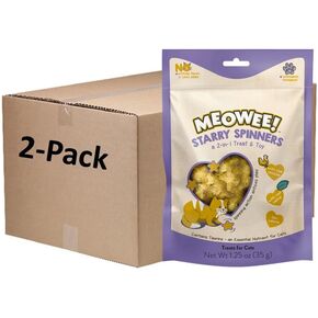 ميوي! علاج القطط ستاري سبينرز، 2.8 أونصة، علاج 2 في 1 ولعبة مصنوعة من الدجاج الحقيقي وكبد الدجاج والنعناع البري، تشجع على اللعب وانخفاض السعرات الحرارية in Kuwait