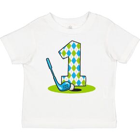 تي شيرت الأطفال Inktastic Argyle Golf لعيد الميلاد الأول