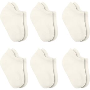 جوارب للكاحل من Bistyle Baby Grip 6 أزواج | جوارب للأطفال حديثي الولادة من القطن بدون خياطة | أطفال بنين بنات جوارب الكاحل in Kuwait
