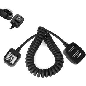 Meyin 4.9' / 1.5m E-TTL Off Camera Flash Speedlite Sync Cord Hot Shoe Cord Compatible with Canon T8i, T7i, T6, T6i, T5, T5i, SL3, 90D, 80D, 77D, 60D, 7D, 750D,6D2, 5D, M3, M5, M6 etc, Replaces OC-E3 in Kuwait
