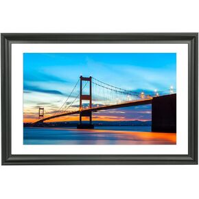 LTYHHK 12x23 إطارات صور بانورامية من الخشب الصلب 11x22 إطار صحيفة، يعرض صورة 11x22 مع حصيرة أو 12x23 بوصة بدون حصيرة، إطار ملصق 12x23 إطارات صور جدار عائلي 11x22 إطار صورة أسود in Kuwait